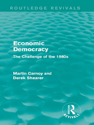 cover image of Economic Democracy (Routledge Revivals)